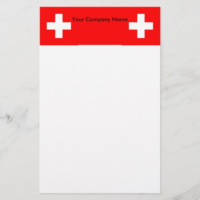 Stationery with Flag of Switzerland (Front)