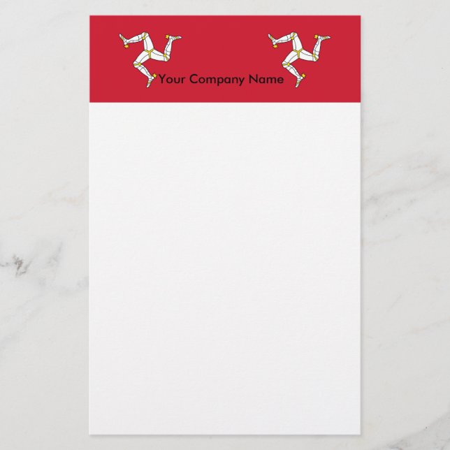 Stationery with Isle of Man Flag, United Kingdom (Front)