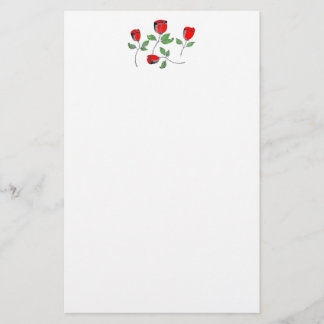 Stationery with Roses Header