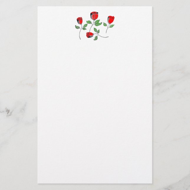Stationery with Roses Header (Front)