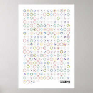 Stations & Lines: London (Light) Poster