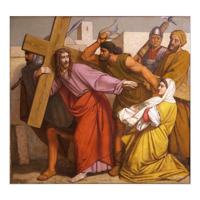 Stations of the Cross 5 Simon Carries the Cross Photo Print (Front)