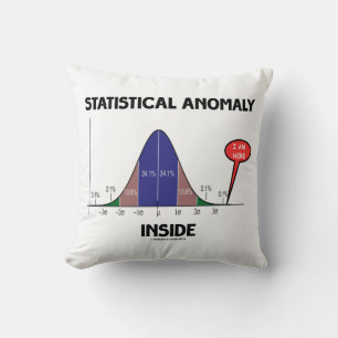 Statistical Anomaly Inside Bell Curve I Am Here Cushion