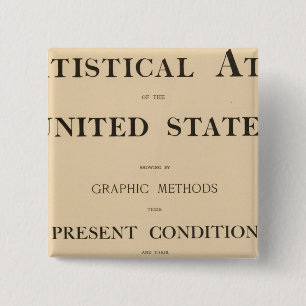 statistical atlas 15 cm square badge