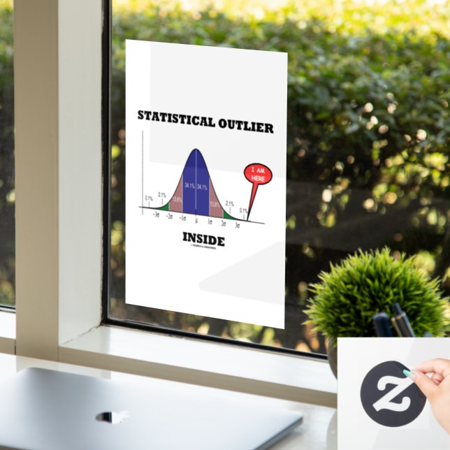 Statistical Outlier Inside Bell Curve Humour (Office)