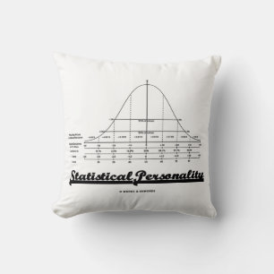 Statistical Personality Normal Distribution Curve Cushion