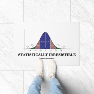 Statistically Irresistible Bell Curve Stats Humour Doormat