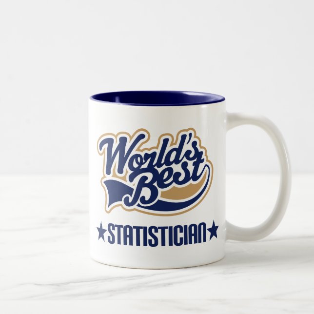 Statistician Gift (Worlds Best) Two-Tone Coffee Mug (Right)