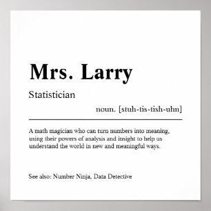 Statistician Personalised Gift Poster