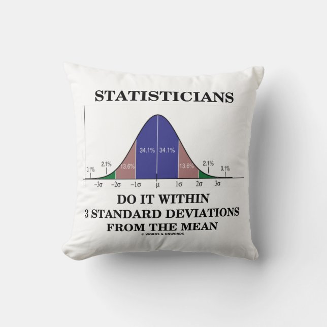 Statisticians Do It Within 3 Standard Deviations Cushion (Front)