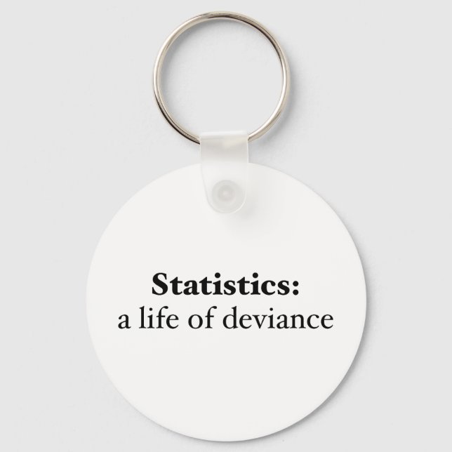 Statistics: a life of deviance key ring (Front)