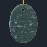 Statistics blackboard ceramic tree decoration<br><div class="desc">Mathematical statistics formulas and graphics on blackboard</div>