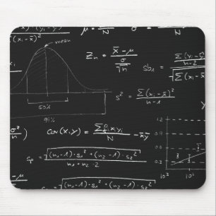 Statistics blackboard mouse pad