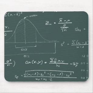 Statistics blackboard mouse pad