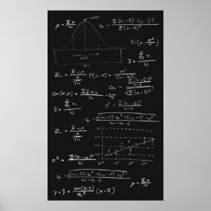 Statistics blackboard poster