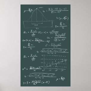 Statistics blackboard poster