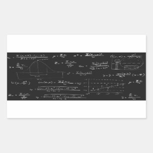 Statistics blackboard rectangular sticker