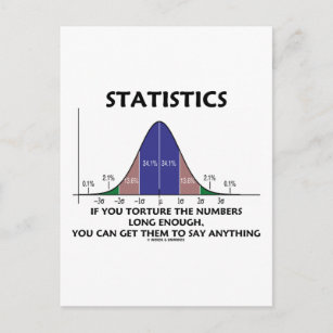 Statistics If You Torture The Numbers Long Enough Postcard