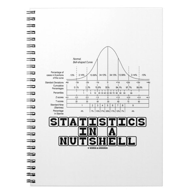 Statistics In A Nutshell (Stats Cheat Sheet) Notebook (Front)