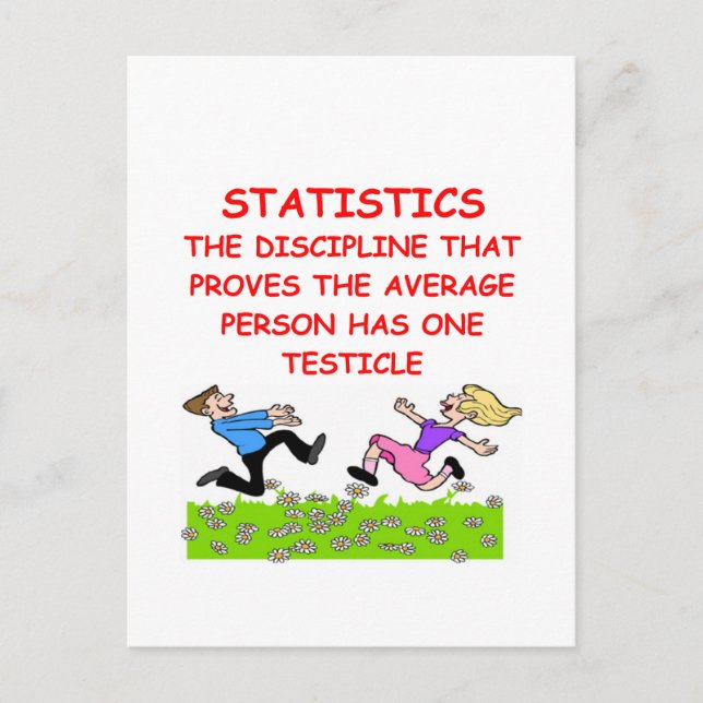 statistics joke postcard (Front)