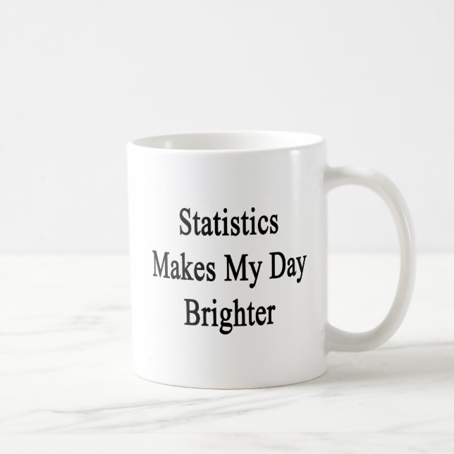 Statistics Makes My Day Brighter Coffee Mug (Right)