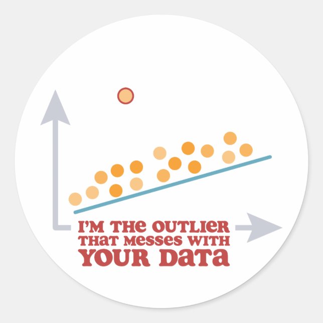 Statistics Outlier Classic Round Sticker (Front)