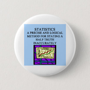 STATISTICS statistician humour 6 Cm Round Badge