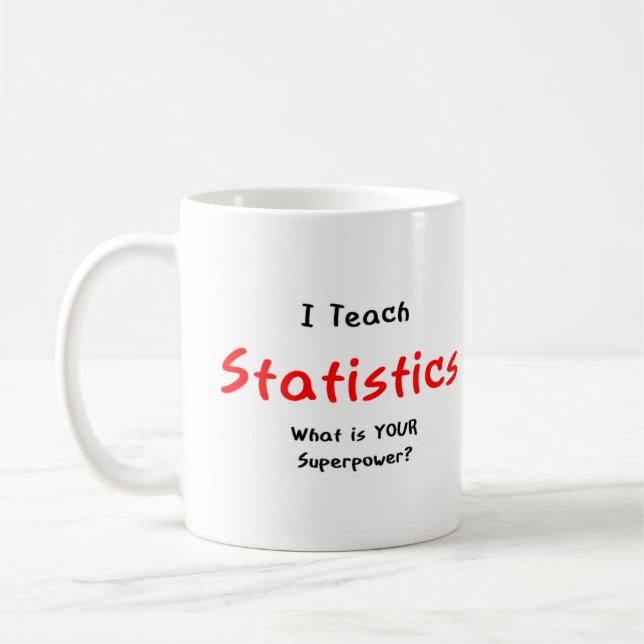 statistics teach coffee mug (Left)