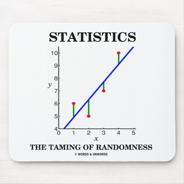 Statistics The Taming Of Randomness Stats Humour Mouse Pad (Front)