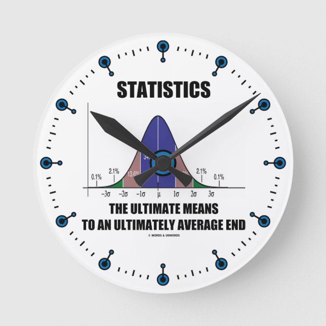 Statistics Ultimate Means To Ultimately Average Round Clock (Front)