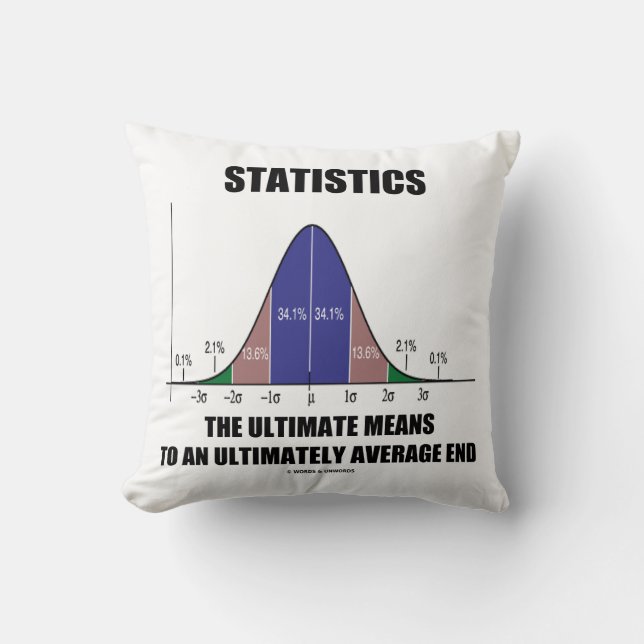 Statistics Ultimate Means Ultimately Average End Cushion (Front)