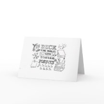 Stats and Post-its Christmas card