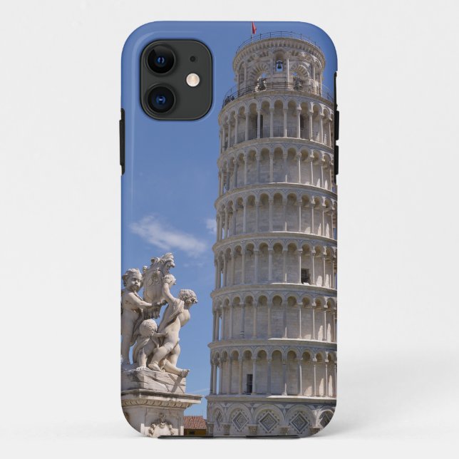 Statue and leaning Tower of Pisa Case-Mate iPhone Case (Back)