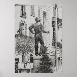 Statue at Cannet 2014 Poster