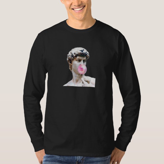 Statue Bubble Gum Chewing Gum Fun T-Shirt (Front)