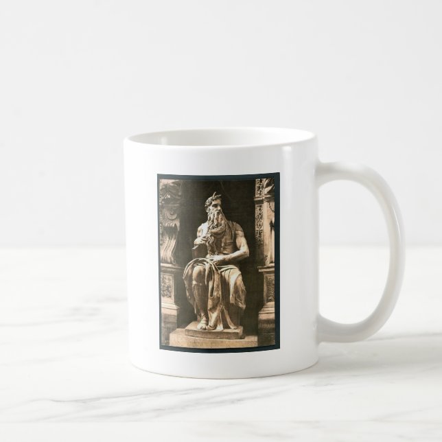 Statue by Michael Angelo, "The Seated Moses", Rome Coffee Mug (Right)