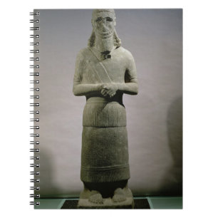 Statue dedicated to the god Haddad-Yishi (basalt) Notebook