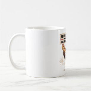 Statue Eagle Hot Dog 4th of July Funny Art Coffee Mug