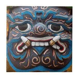 Statue Face at the Grand Palace Ceramic Tile