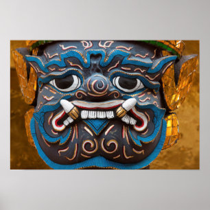 Statue Face at the Grand Palace Poster