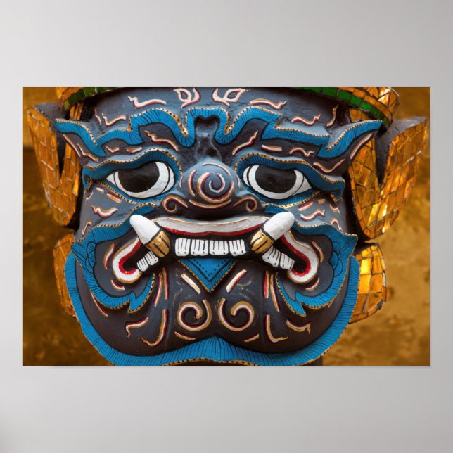 Statue Face at the Grand Palace Poster (Front)