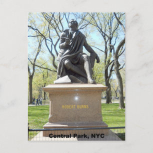 Statue in Central Park Postcard