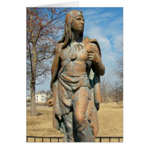 Statue in Muscatine, Iowa Park Blank Inside Card