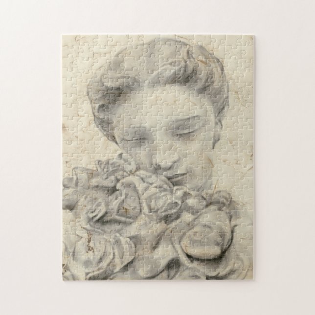 Statue in the Garden I Jigsaw Puzzle (Vertical)