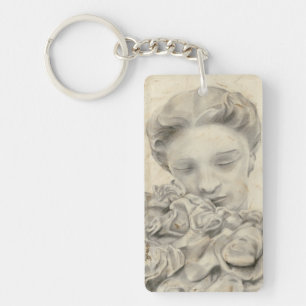 Statue in the Garden I Key Ring