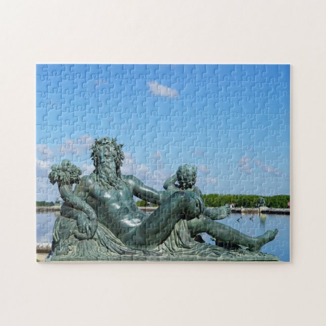 Statue La Loire in the garden of Versailles castle Jigsaw Puzzle (Horizontal)