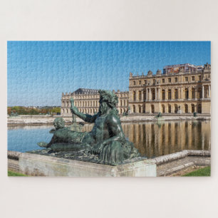 Statue Le Rhone in the garden of Versailles castle Jigsaw Puzzle