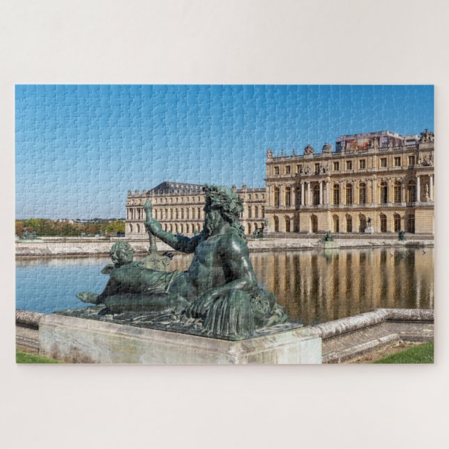Statue Le Rhone in the garden of Versailles castle Jigsaw Puzzle (Horizontal)