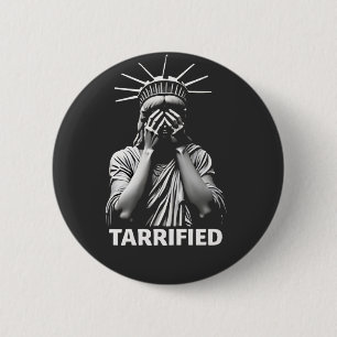 Statue Liberty New York America Tarrified 6 Cm Round Badge