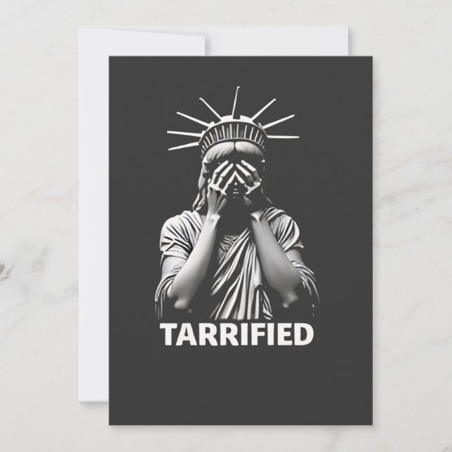 Statue Liberty New York America Tarrified  Invitation (Front)